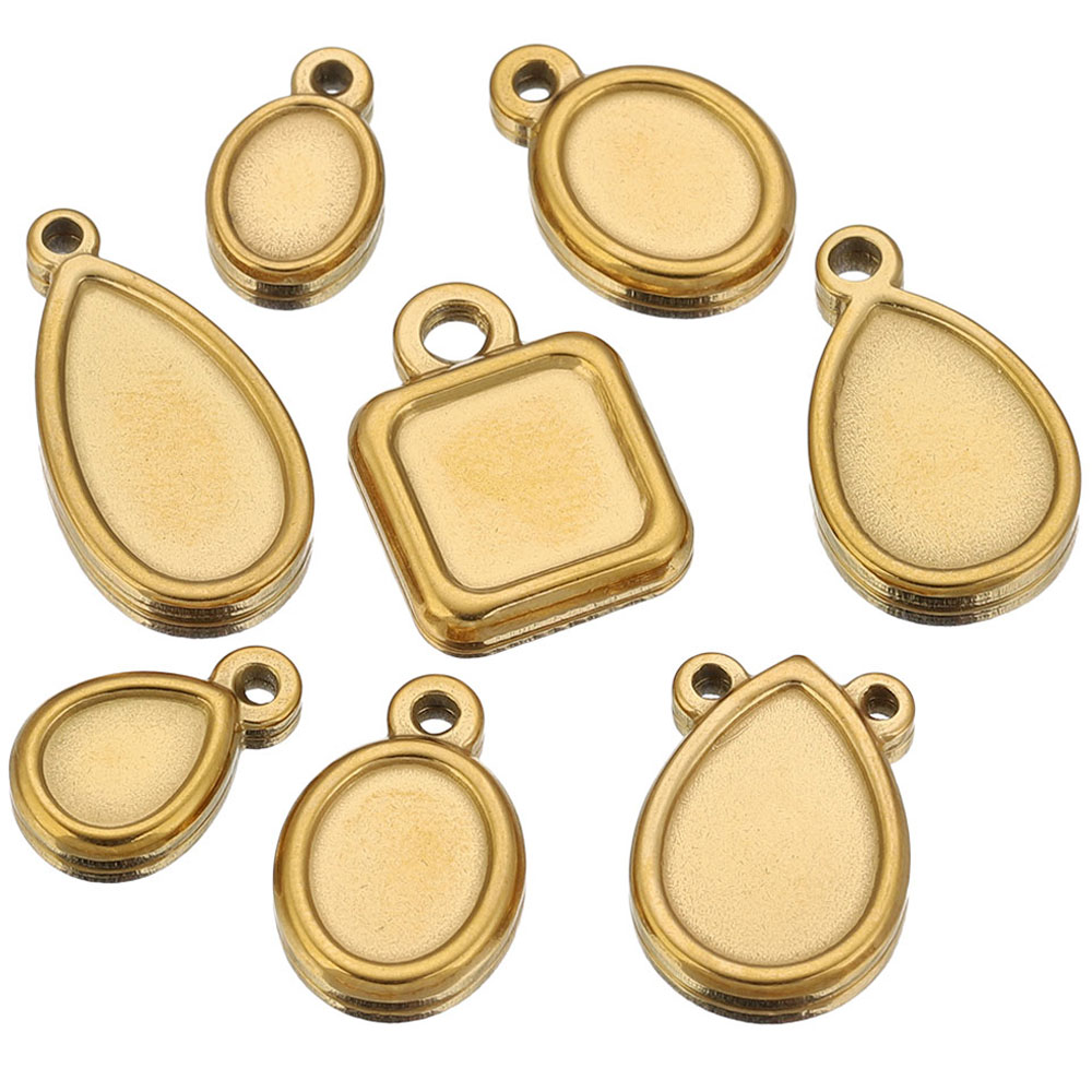 Jewelry Making With Resin - 5 piezas de acero inoxidable, bases