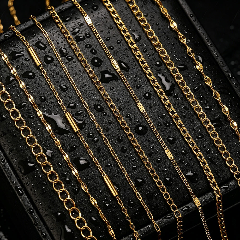 Jewelry Making For Adults - Cadenas largas cruzadas de acero inoxidable