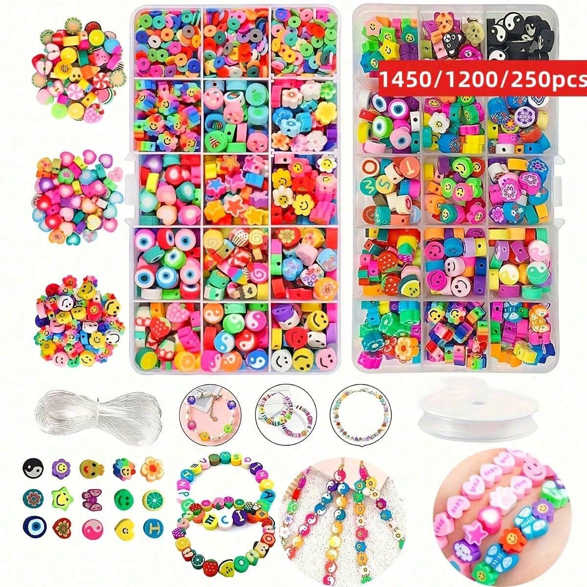 Jewelry Making For Adults - Juego de 1450/1200/250 Piezas de Cuentas
