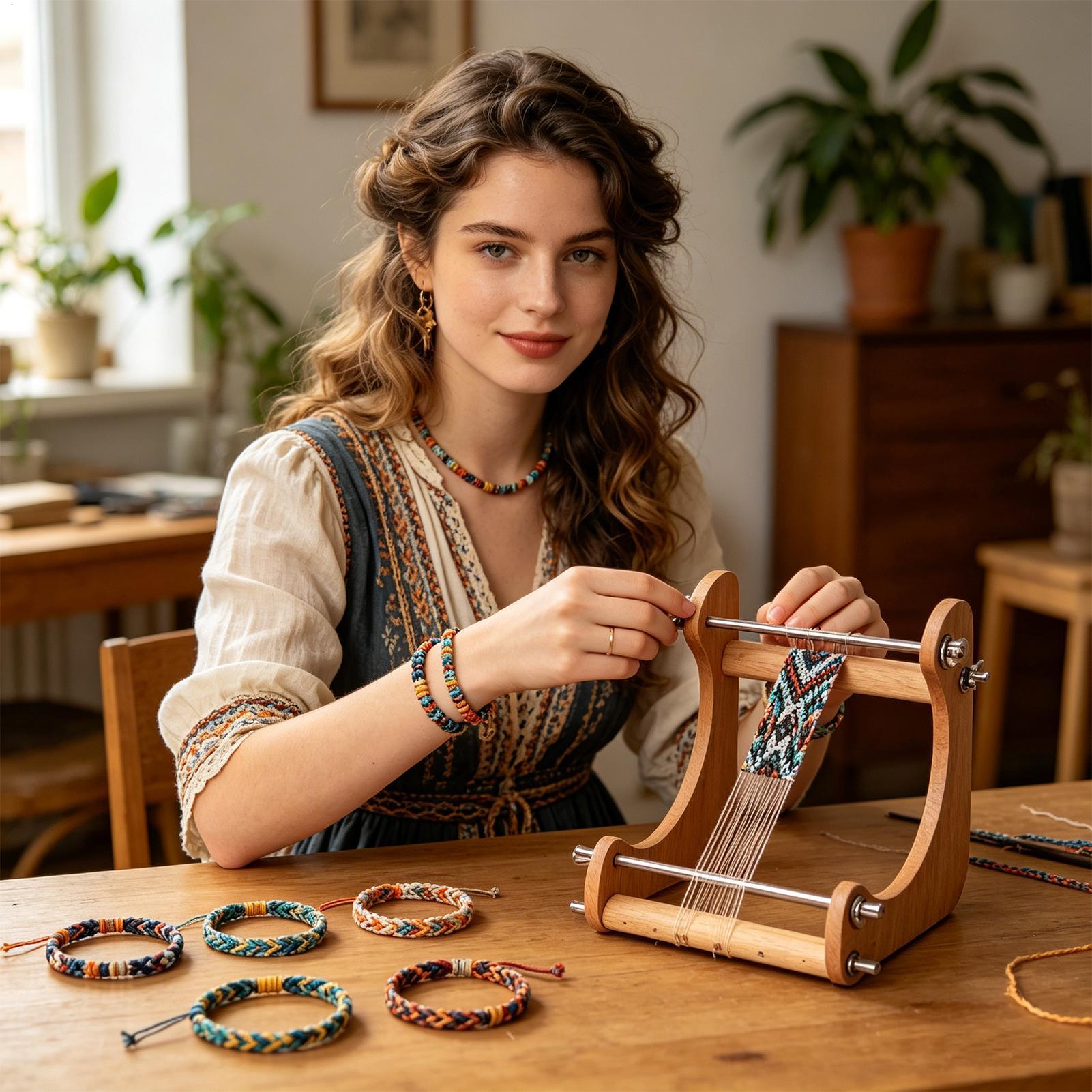 Jewelry Making Machine - 1 unidad Telar de madera ajustable