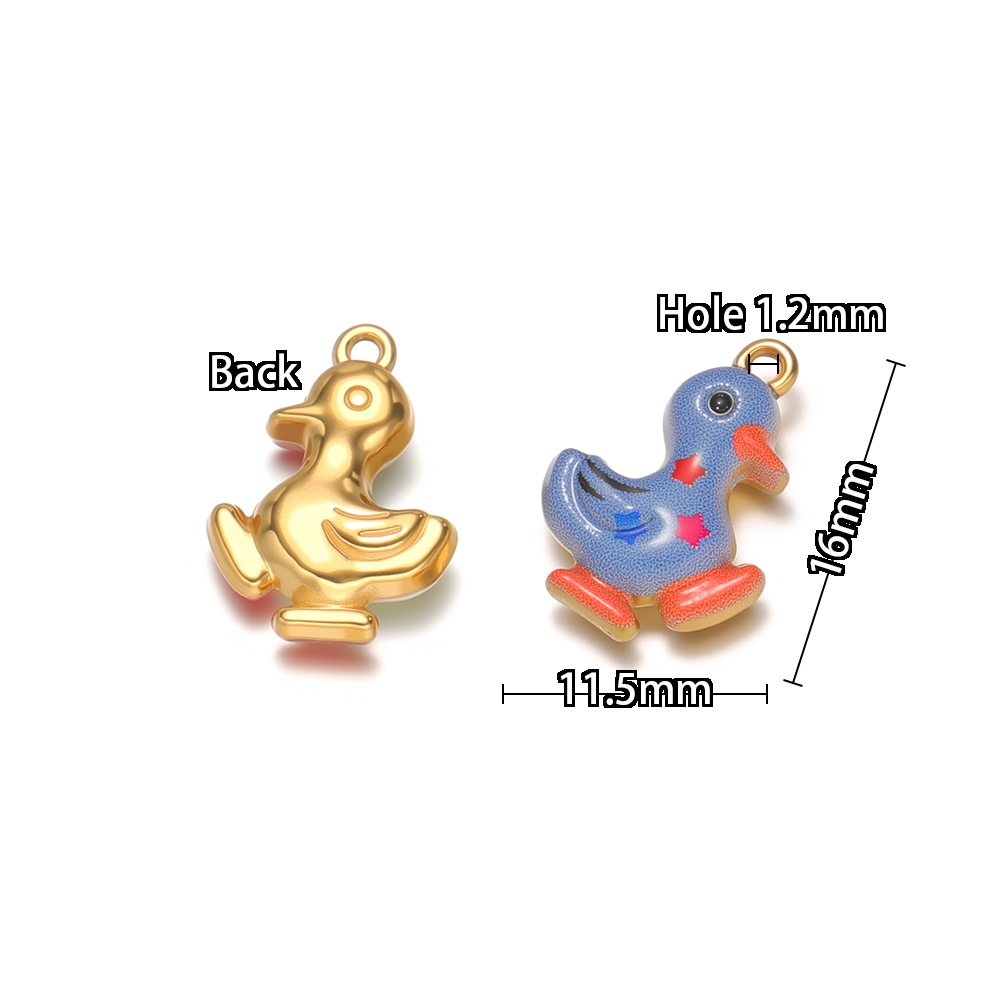 4 piezas de dijes de pato pequ - Jewelry Making For Kids reseña y precio