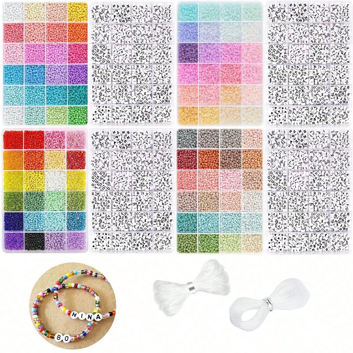 5760 piezas, caja de 24 compar - Jewelry Making Kits For Kids reseña y precio