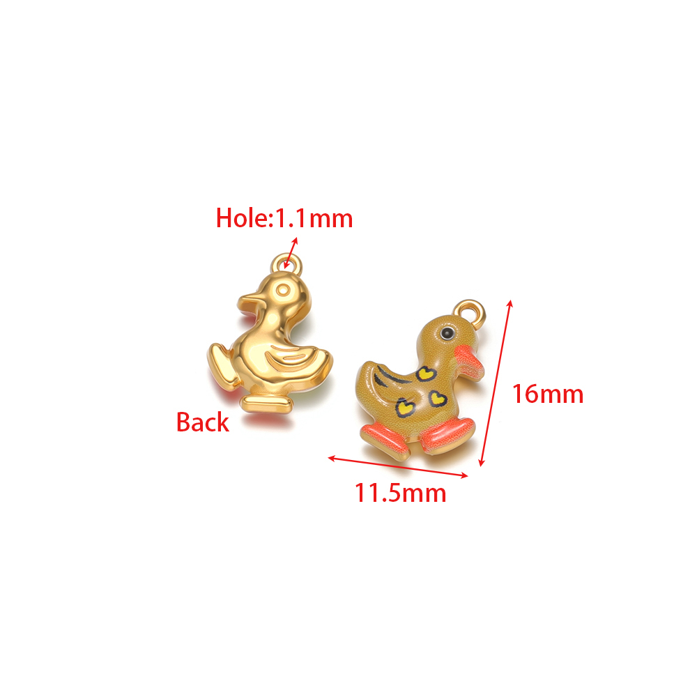 4 piezas de dijes de pato de a - Jewelry Making For Kids reseña y precio