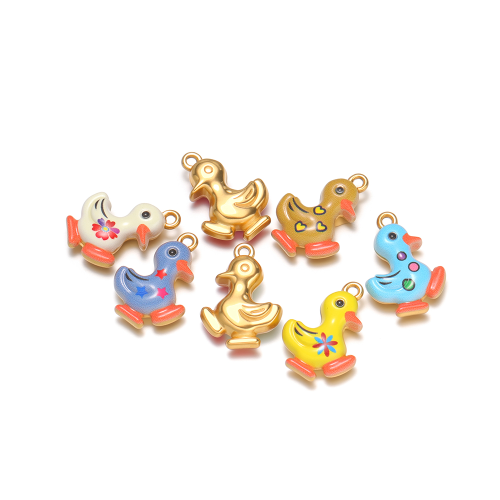 4 piezas de dijes de pato de a - Jewelry Making For Kids reseña y precio