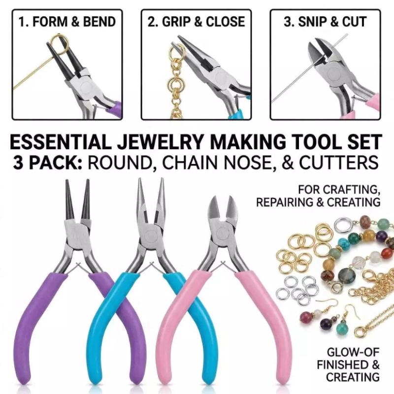 【L】1/3PCS Juego de Alicates pa - Jewelry Making Round Nose Pliers reseña y precio